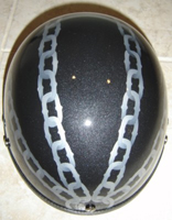 Chains Airbrushed Motorcycle Helmet
