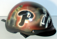 Airbrushed Sports Team Motorcycle Helmet