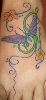 Foot Butterfly Tattoo