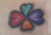 Heart Clover Tattoo