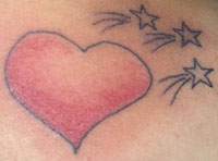 Heart Stars Tattoo