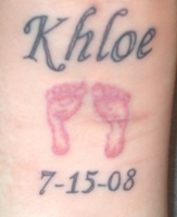 Khloe Footprint Tattoo
