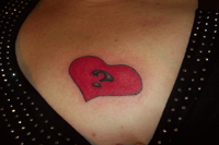 Question Heart Tattoo
