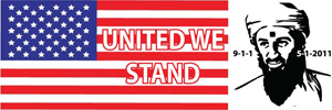 United We Stand Bin Ladden Bumper Sticker